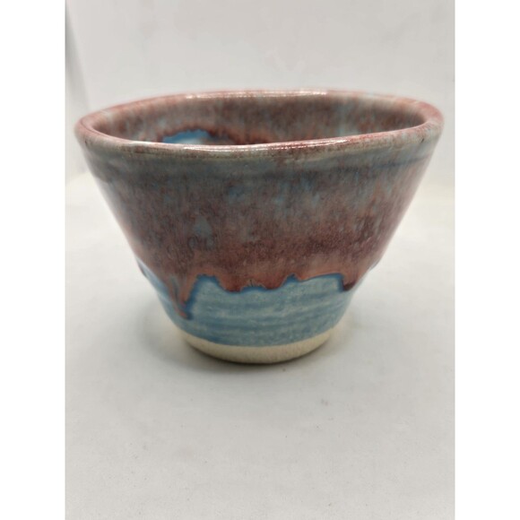 Lisa Howe Studio Pottery Blue Turquoise Drip Glaze Dish - Picture 4 of 10